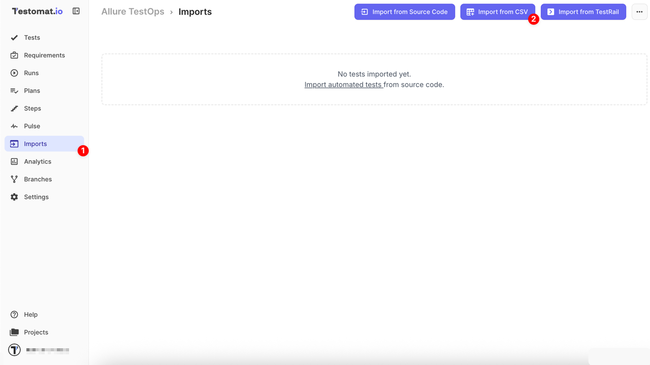 Import from CSV